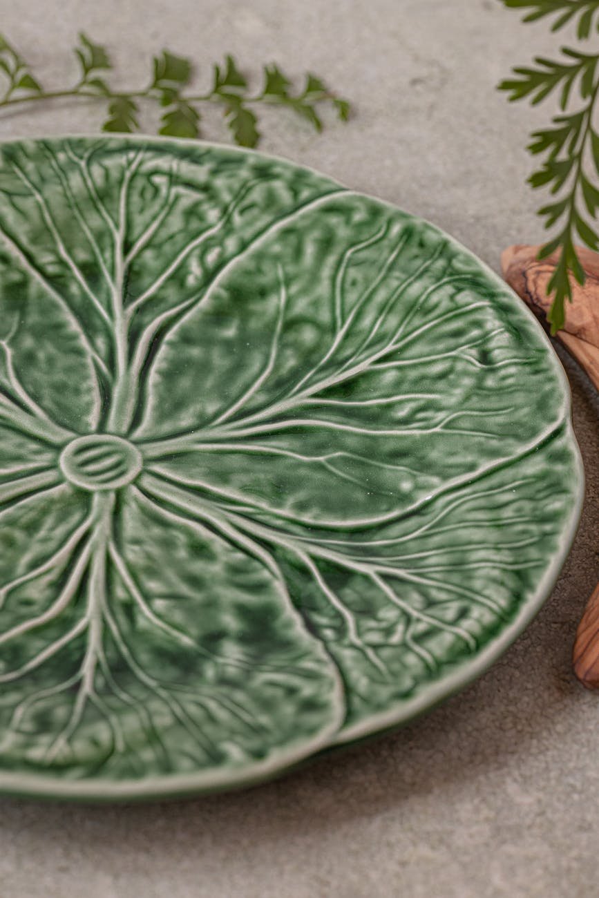 Styled table setting with ceramic tableware and natural light